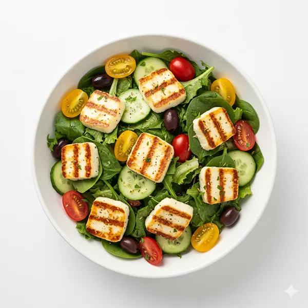 Mediterranean Grilled Halloumi Salad
